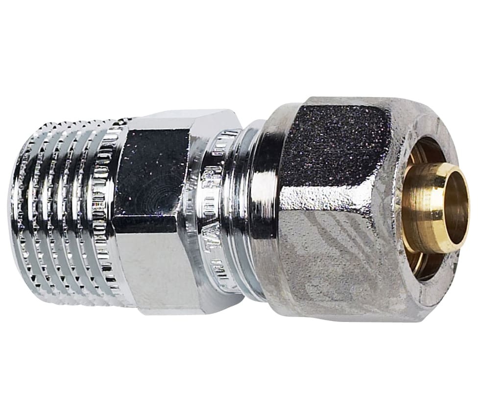 TA Pex-fittings overgangsnippel 15 mm x 1/2"