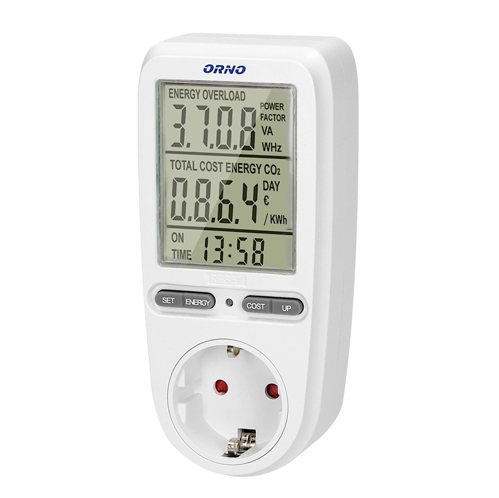 Energimåler, IP20, 3680W