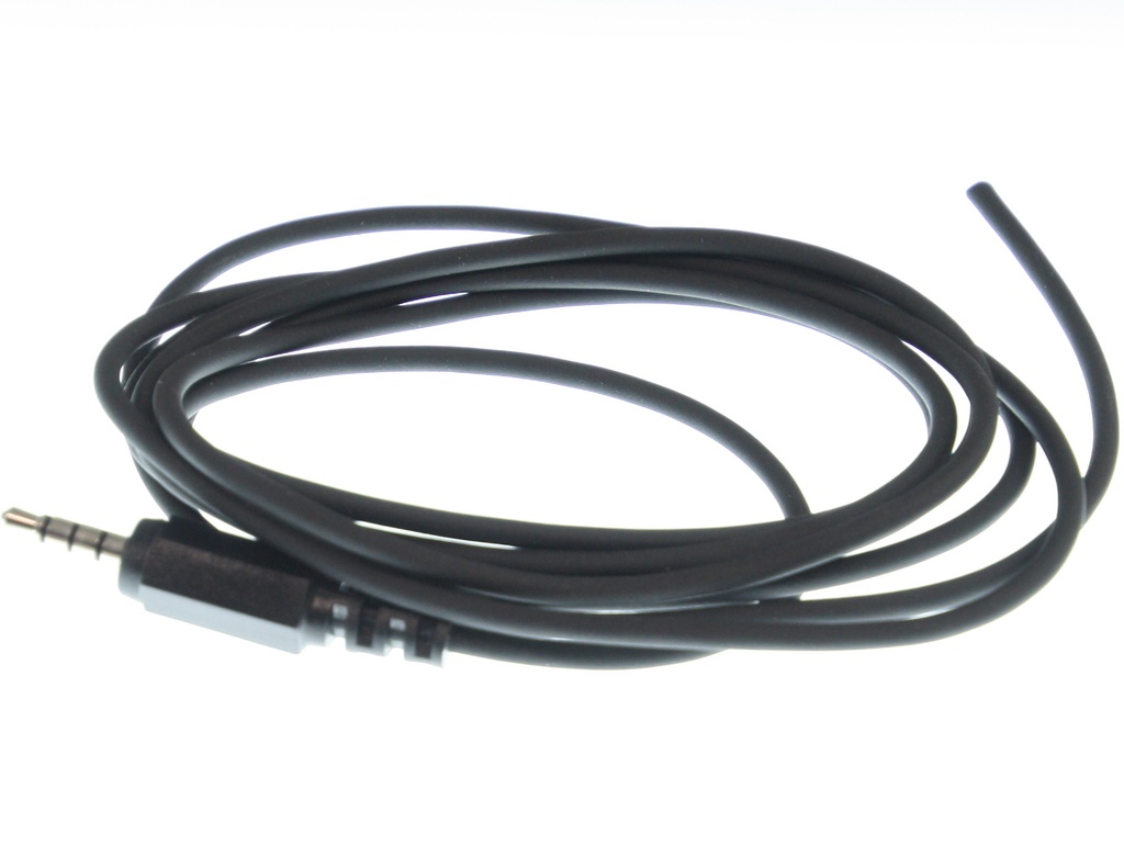 Jack plug with cable Black 4P
