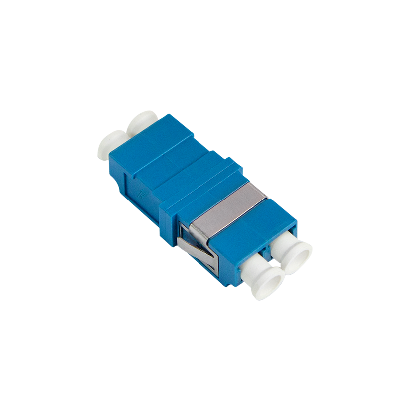 Fiberadapter 2xLC Multimode, uden flange, Blå