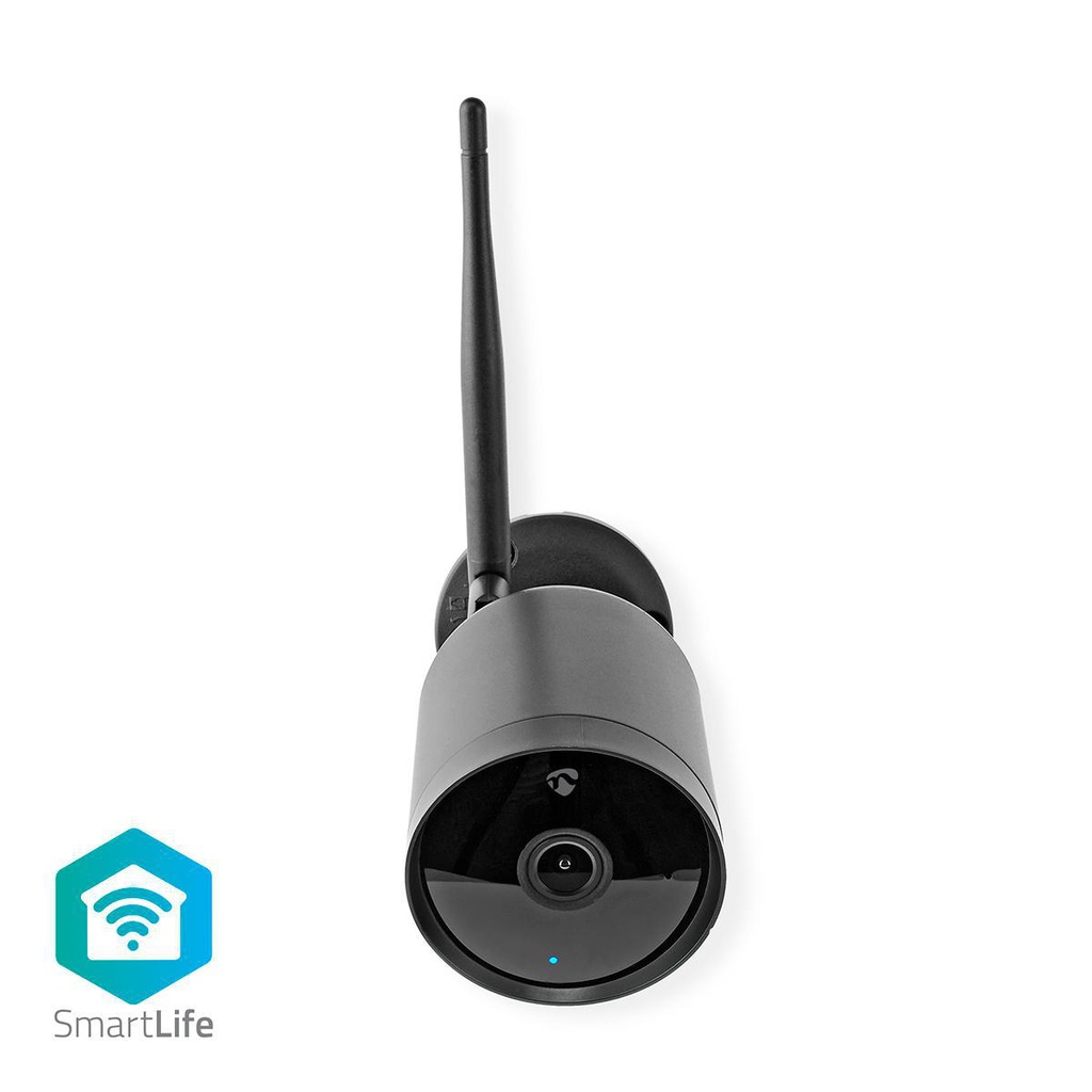 SmartLife udendrskamera | Wi-Fi | Full HD 1080p | IP65 | Cloud / MicroSD | 12 V DC | Med bevgelsessensor | Nattesyn | Android & iOS | Sort