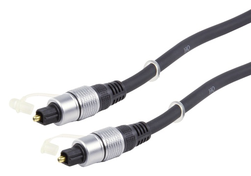 [138467] HQ optisk kabel, Toslink han -&gt; Toslink han, 0,75 meter
