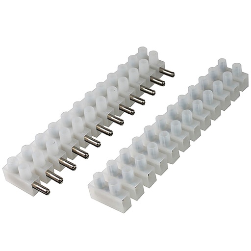 [138512] Klemrække m/sammenkobling, 12-polet, 2 dele, 4mm²
