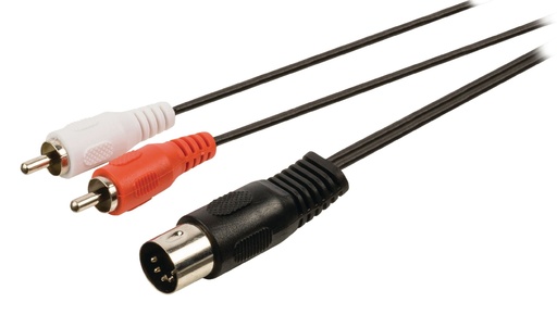 [138528] 5 Polet DIN / 2 x Phono (ben3+5) 1m