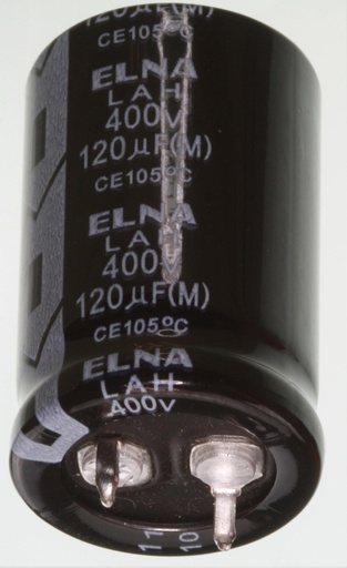 [138979] El-Capacitor 120µF/400V-P10-22x35 Snap-In