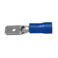 [139567] Spadestik 4,8x0,8mm han 50 Stk Blå i Plastikbox