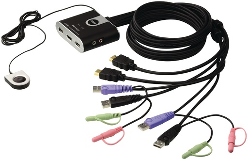 [139666] Easy KVM switch HDMI 2 port HDMI USB 2.0