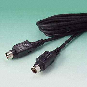 [139809] Mini-DIN 4-pol kabel, han/han, 7,5m. SORT