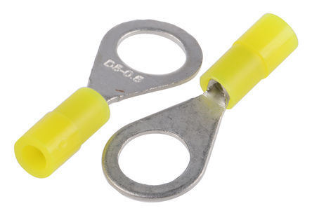 [139879] Terminal Ring 5,3mm. Gul (for 0,2-0,5#)