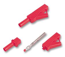 [139926] Sikkerhedsbanan stik 4mm stabelbar Rød