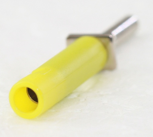 [140111] 4 mm Screw-clamping Adapter 1000 V, CAT II / 25 A Gul