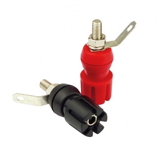 [140147] Dynavox Banan -> Bøsning (Chassis) 4mm. rød+sort