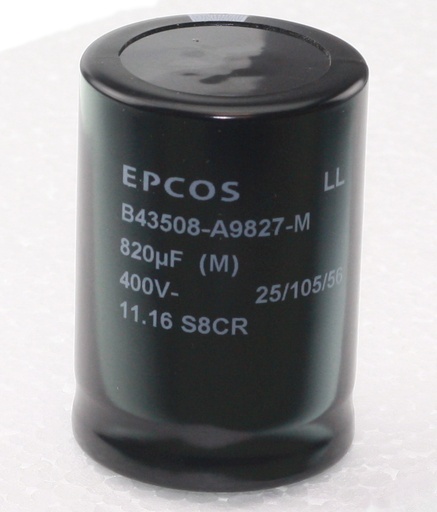 [140173] El-Capacitor 820 µF ± 20% 400 V P10 35x50mm