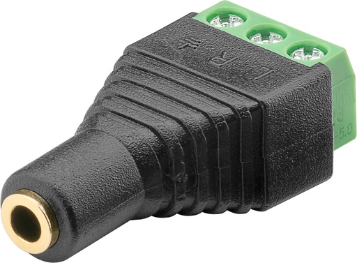 [140203] 3,5mm minijack stereo HUN m. skrueterminaler