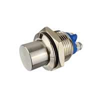 [140527] Tryktast Metal 16 mm 1 x OFF/(ON) Trykknaphoved 8mm.