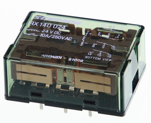 [140886] Relæ 4 x skifte 24VDC 10A 1920R