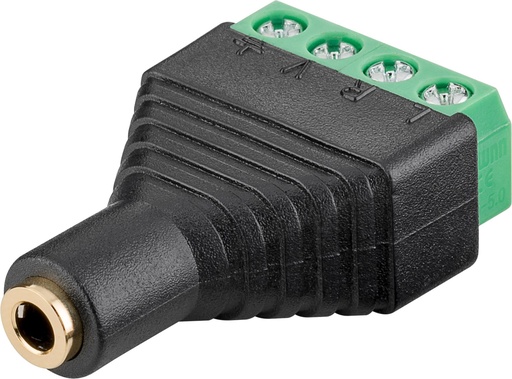 [140989] Minijack 3,5mm HUN, 4-POLET for skruemontering