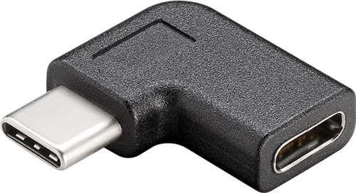 [142337] USB-C vinkel adapter, SORT