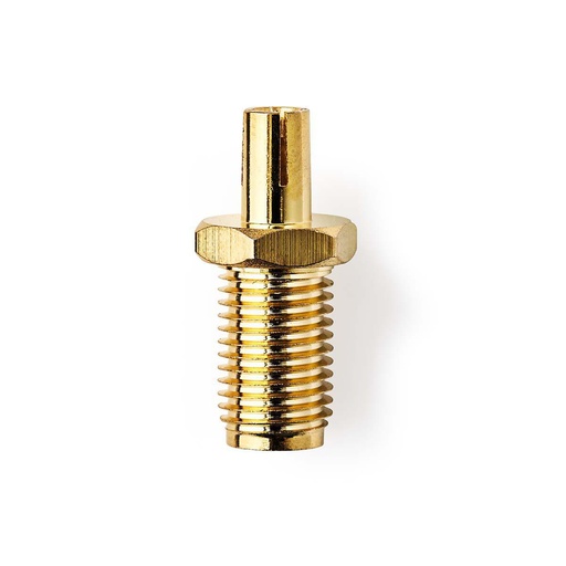 [142477] SMA Hun | TS9 | Guldplateret | 50 Ohm | Lige | Kobber | Guld | 2 stk.