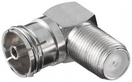 [142866] COAX HUN / F HUN vinkel-adapter