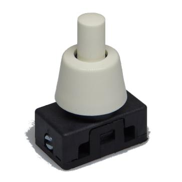 [143013] Trykafbryder 1-pol ON/OFF 2A,250VAC, GLAT, LANG