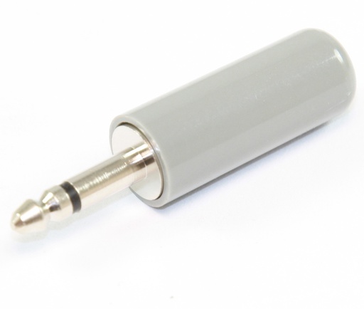 [143125] 3.5 Mono han Plastic GRÅ (max Ø4,5mm kabel)