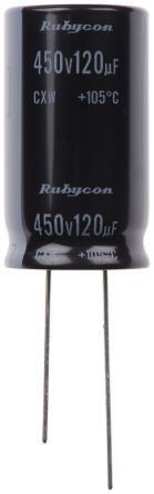 [143300] El Capacitor120μF 450V Ø=18x31,5mm.