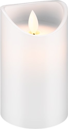[143420] LED stearinlys med bevægelig flamme, 7.5 x 12.5 cm