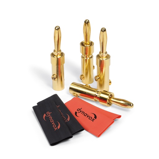 [143451] Dynavox Perfect Sound Banana Plug Set Inkl. shrinkable slange