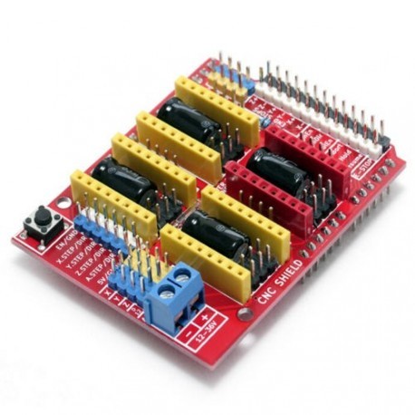 [143593] Expansion shield med sokkel for 4 step motor drivere af A4988 typen.