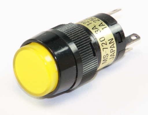 [144054] Trykafbryder 1-pol ON/ON med LED-lys Gul