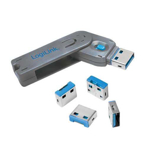 [144092] USB port blocker (1x key and 4x lock)