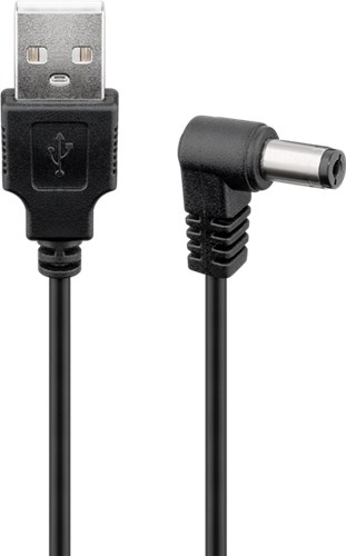 [144319] USB - 2,5/5,5mm DC kabel, 1,0 meter