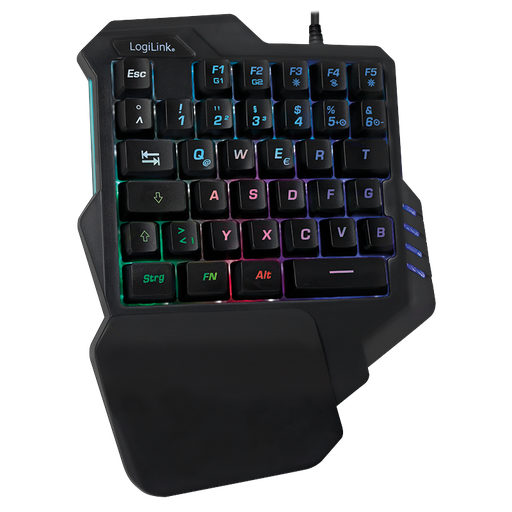 [144346] LogiLink® Illuminated one-hand gaming keyboard, black