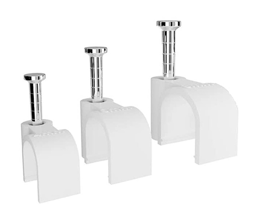 [144374] Kabelclips, 3  størrelser, rund, 100 stk.
