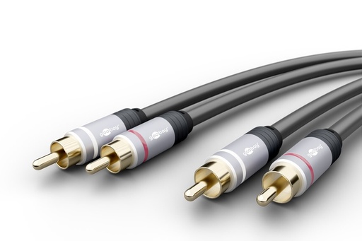 [144596] Lydkabel, hi-fi, RCA/phono, han > han, 0,75 meter