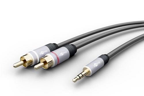[144604] Goobay Minijack 3,5mm til 2xPhono kabel - 3 m