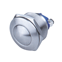 [144644] Metal-ringtryk 22 mm, 2 kontakter, 1x NO-kontakt