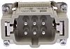 [144665] Harting Strømkonnektor, Han, Lige, 6-Polet, Connector Insert, 16A, 500 V, Han E 6 B