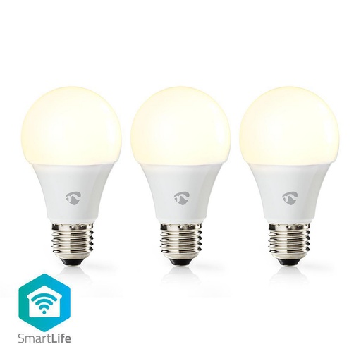 [144712] Wi-Fi Smart LED-pære | Varm Hvid | E27 | 3-pak