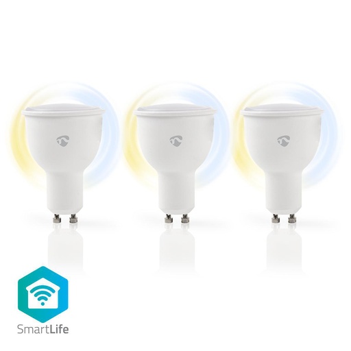 [144721] Smart LED-pære til Wi-Fi | Varm til kold hvid | GU10 | 3-pak