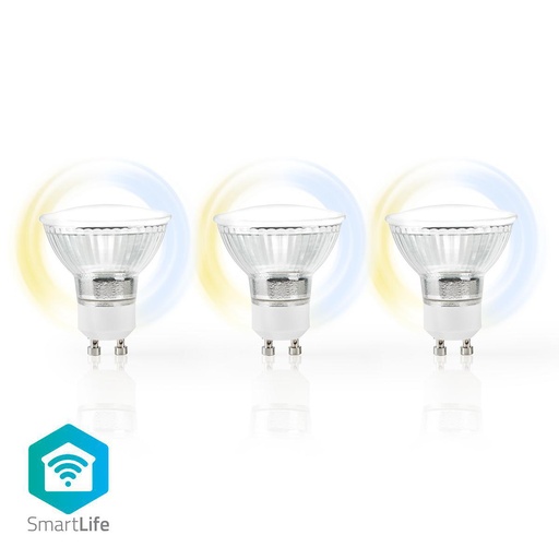 [144728] Wi-Fi Smart LED-pære | Varm til Kølig Hvid | GU10 | 3-pak