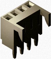 [144770] Lige Printkortfatning med 1 Række, 2.54mm Afstand, 4-Polet, 2,5A 250 V