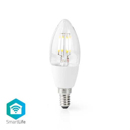 [144987] Wi-Fi Smart LED-pære | E14 | C37 | 5 W | 400 lm | Hvid