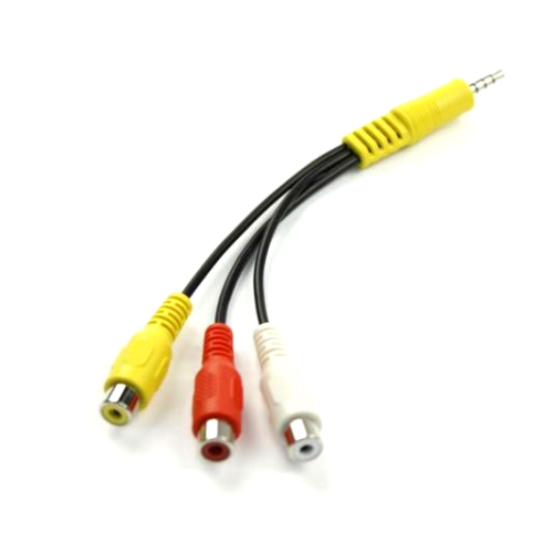 [145209] Minijack 4-pol - 3 x phono hun