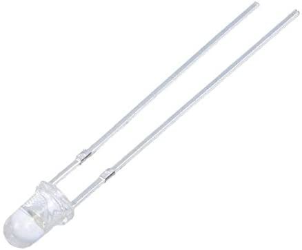 [146079] LED 3mm white cold 8000-15000mcd 30° Front convex