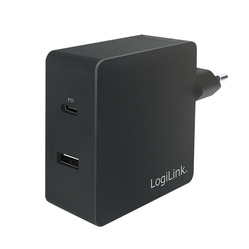 [146326] USB strømforsyning, 1A, 65W 1x USB-C og 1x USB-A Port