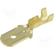 [146464] Flat Cabletab 6,3x0,8 0.5...1.5mm2 Brass