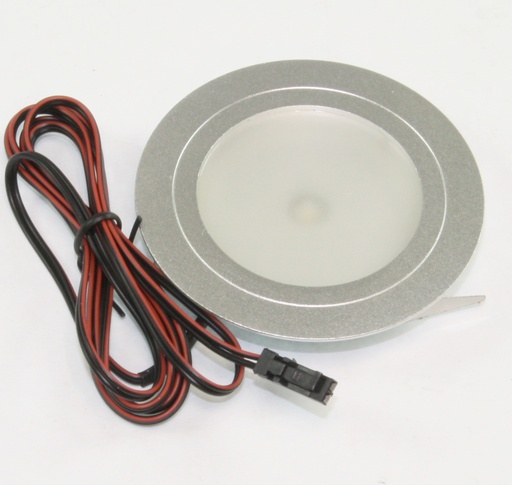 [146649] LED indbygningsspot, Ø=69mm. varm hvid, 2,5W silver