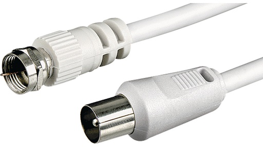 [141261] Antennekabel 5m F-stik til coax-han